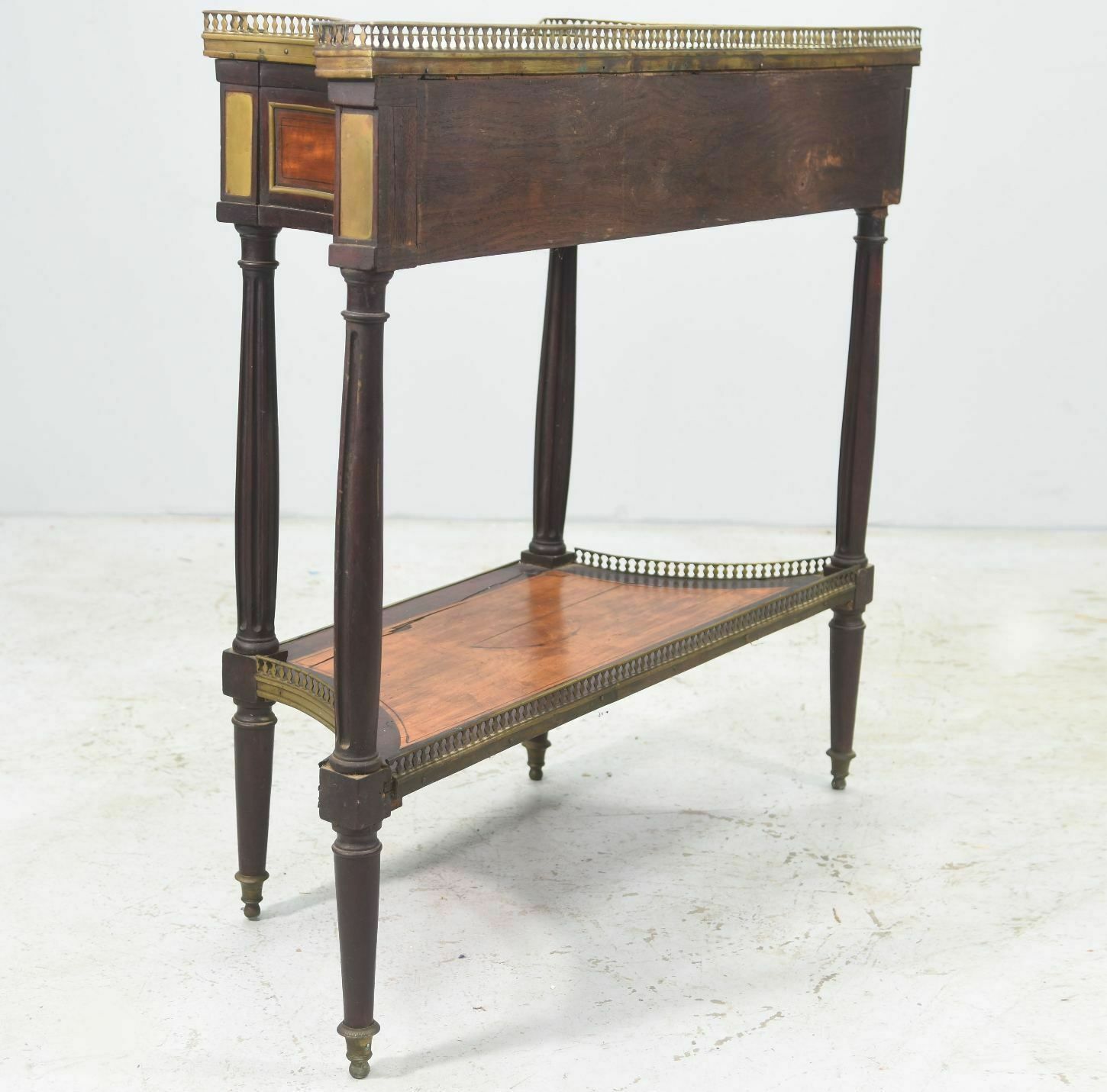 Louis XVI Period Console In Mahogany And Bronze Gallery photo for sale