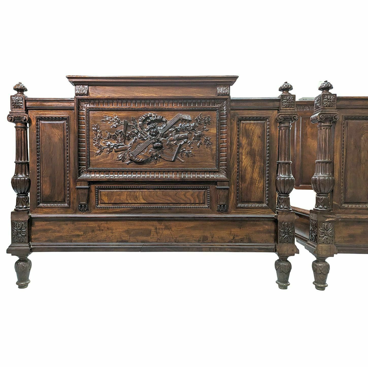 Pair Of Twin Beds In Louis XVI Style Exotic Wood photo furniture