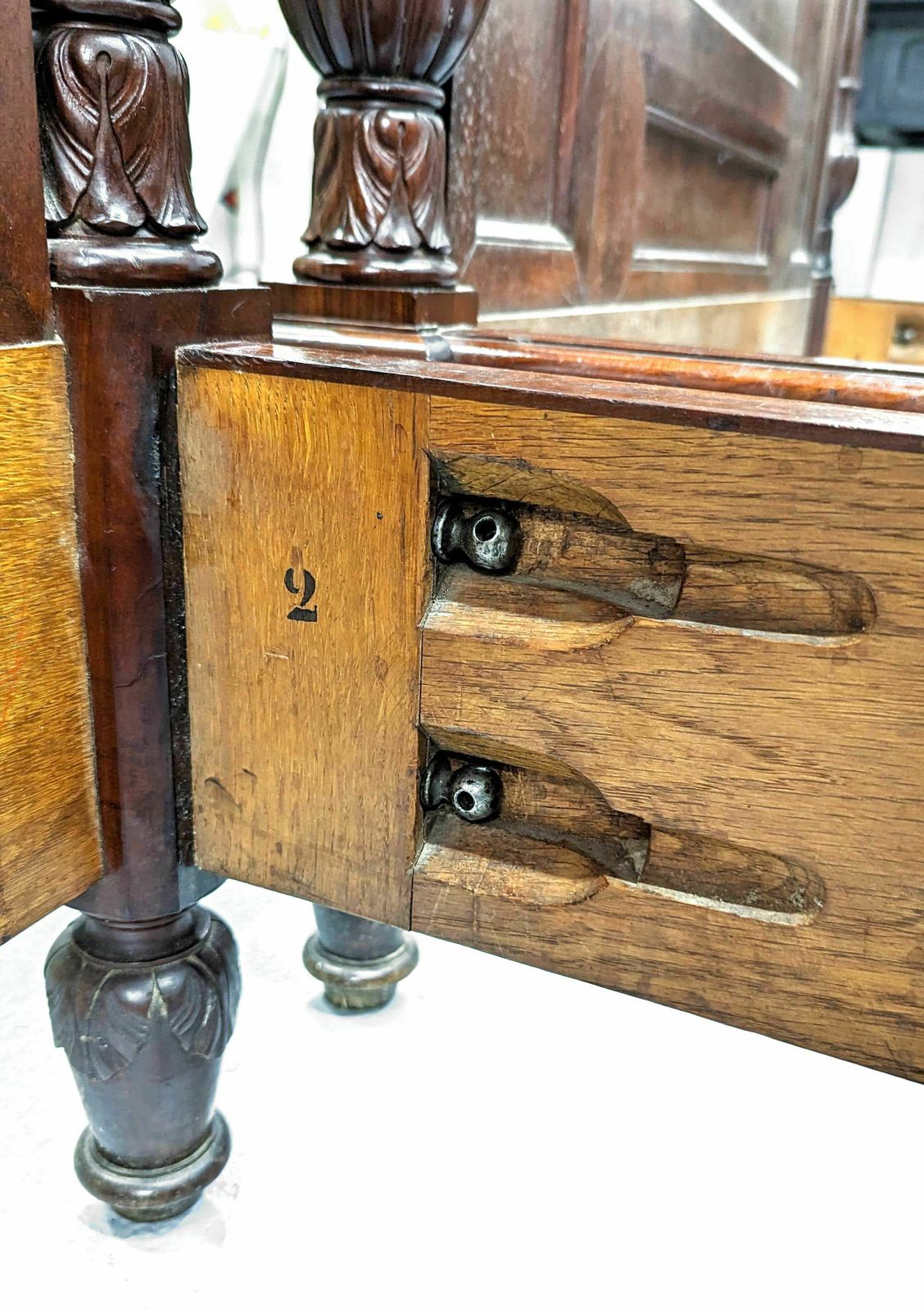 Pair Of Twin Beds In Louis XVI Style Exotic Wood photo buy