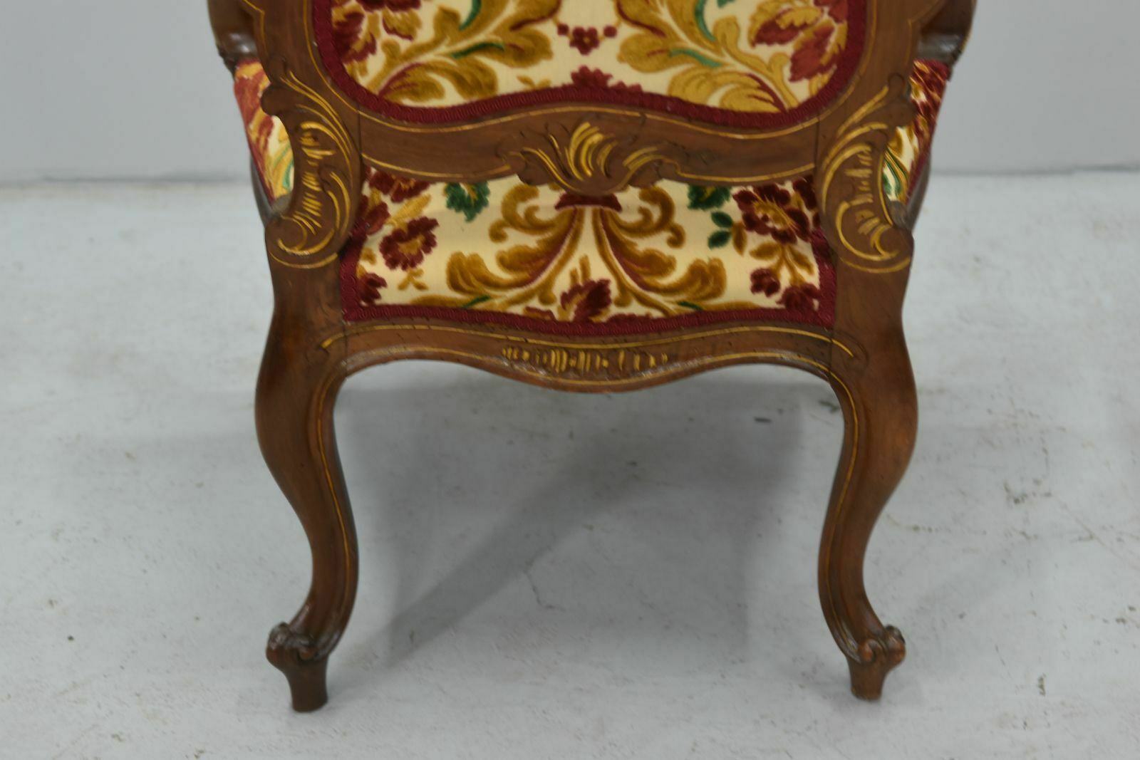 photo for sale Louis XV Style Carved Walnut Armchairs Late 19th Century (Pair)