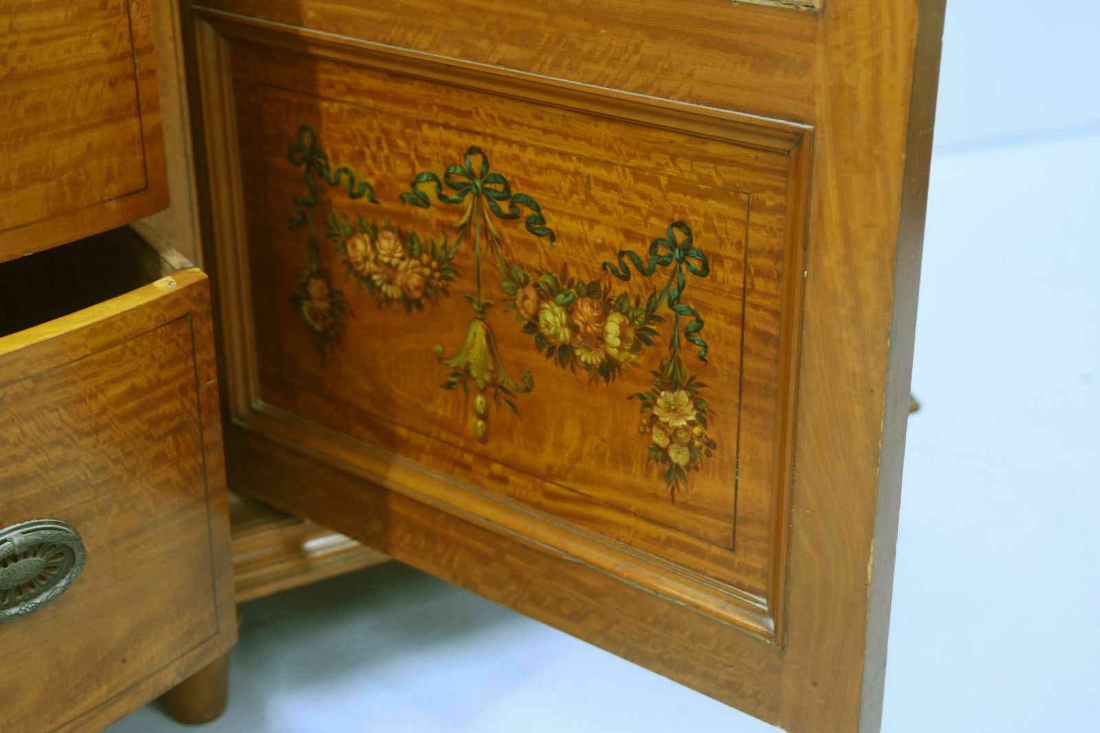 photo buy English Mirror Cabinet In Satin Mahogany Painted From The 19th Century