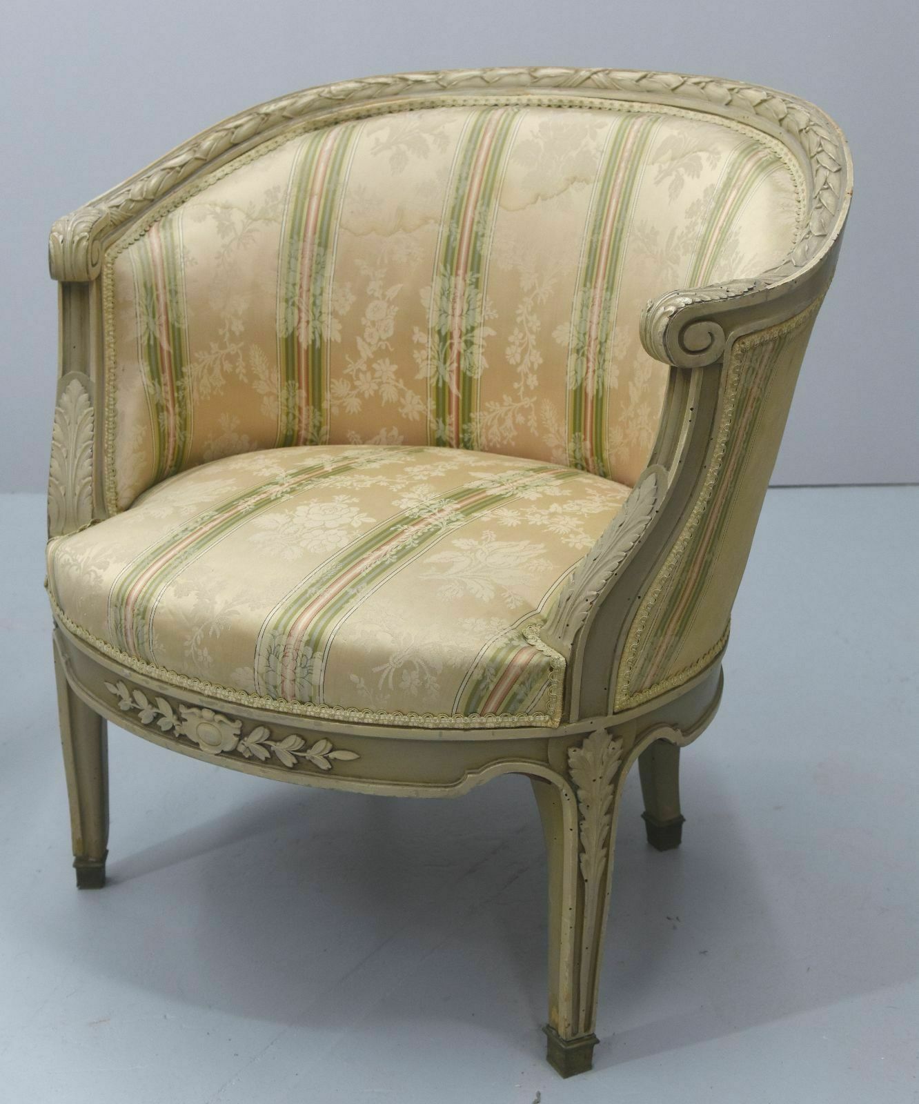 Louis XVI Style Lacquered Armchairs Late 19th Century (Pair) photo for sale