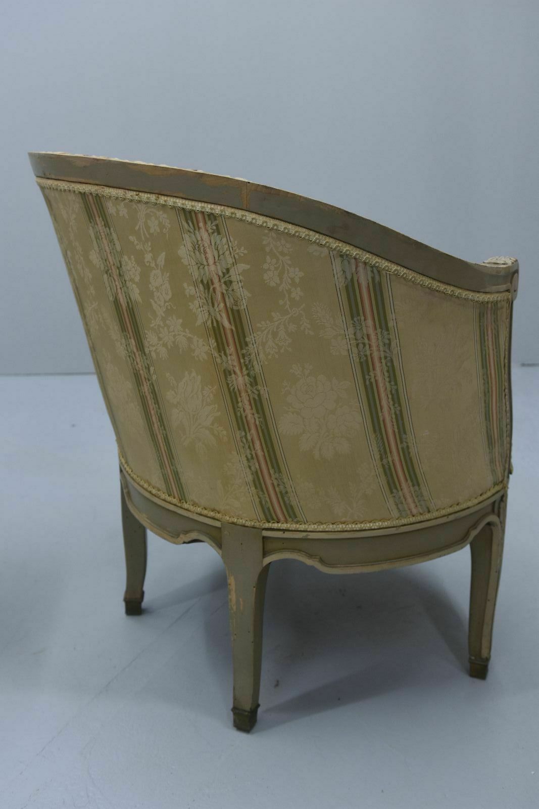 Furniture Louis XVI Style Lacquered Armchairs Late 19th Century (Pair) photo