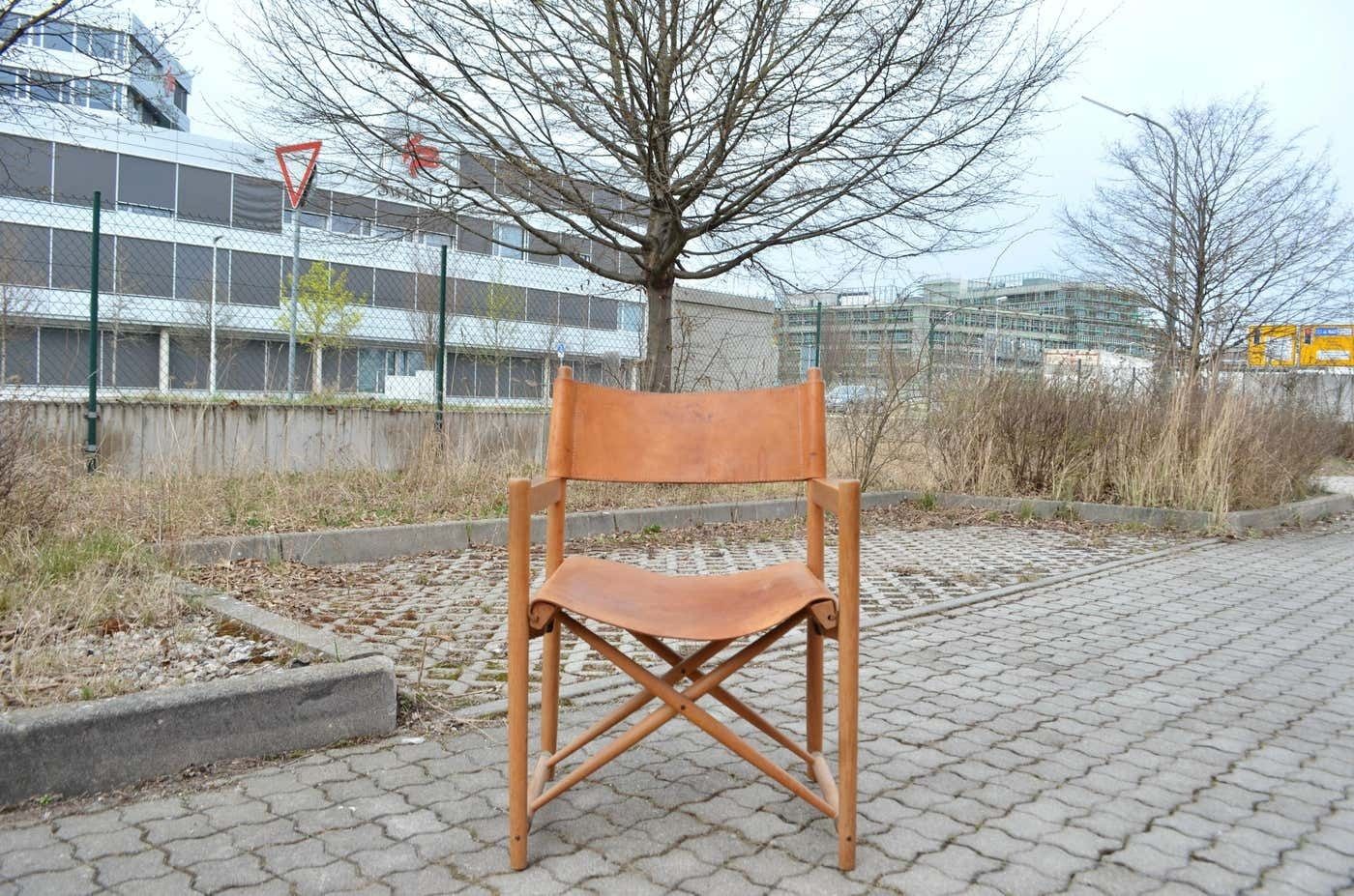Horgen Glarus Modell 903 By Kurt Culetto Cognac Swiss Folding Spanish Chair photo furniture