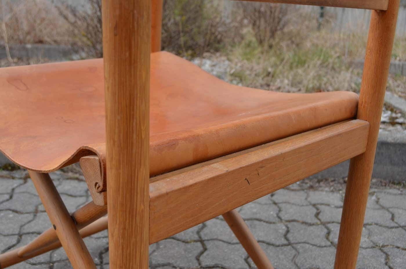 photo vinterior Horgen Glarus Modell 903 By Kurt Culetto Cognac Swiss Folding Spanish Chair