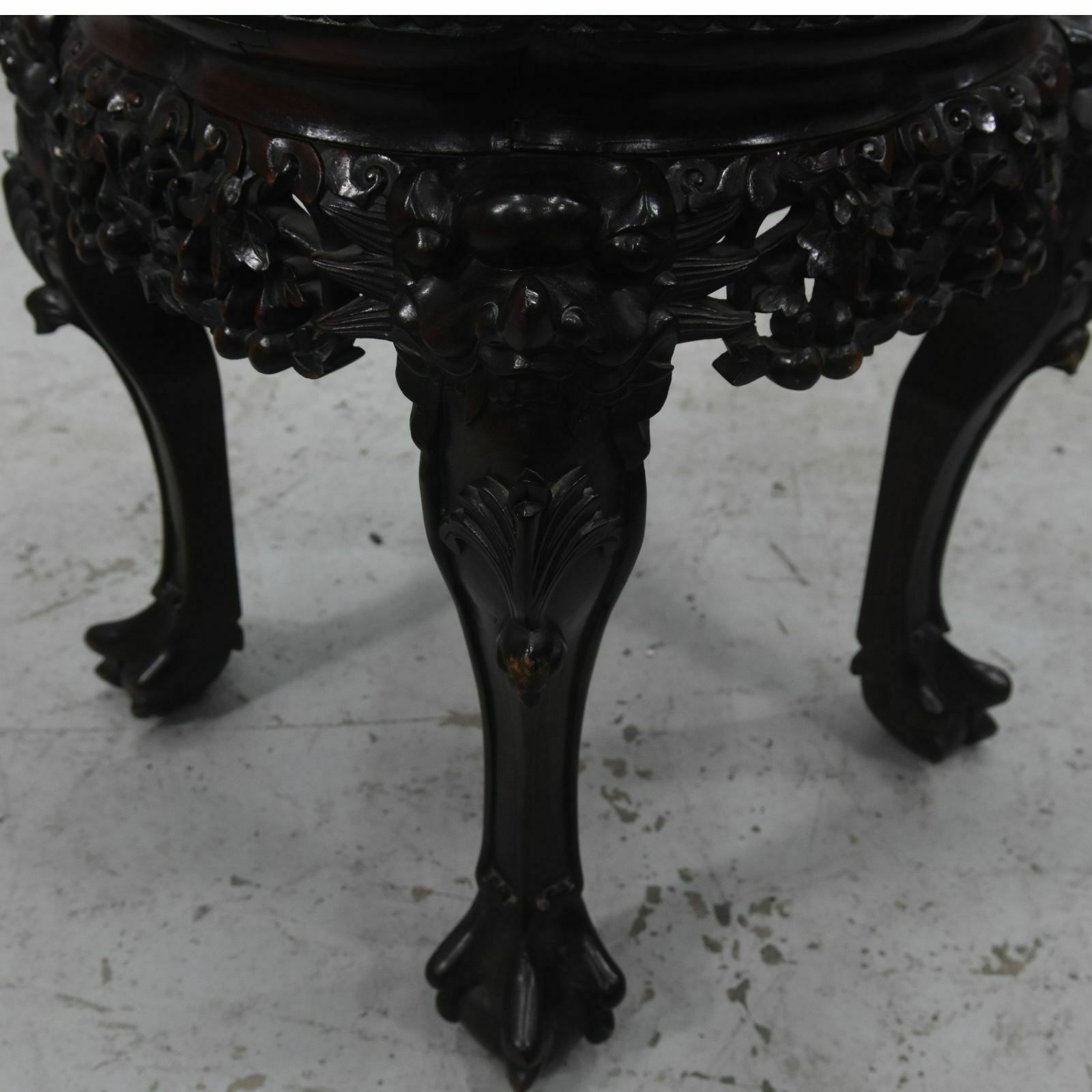 Asian Iron Wood Stand With Marble Top 1900 photo 1082.0