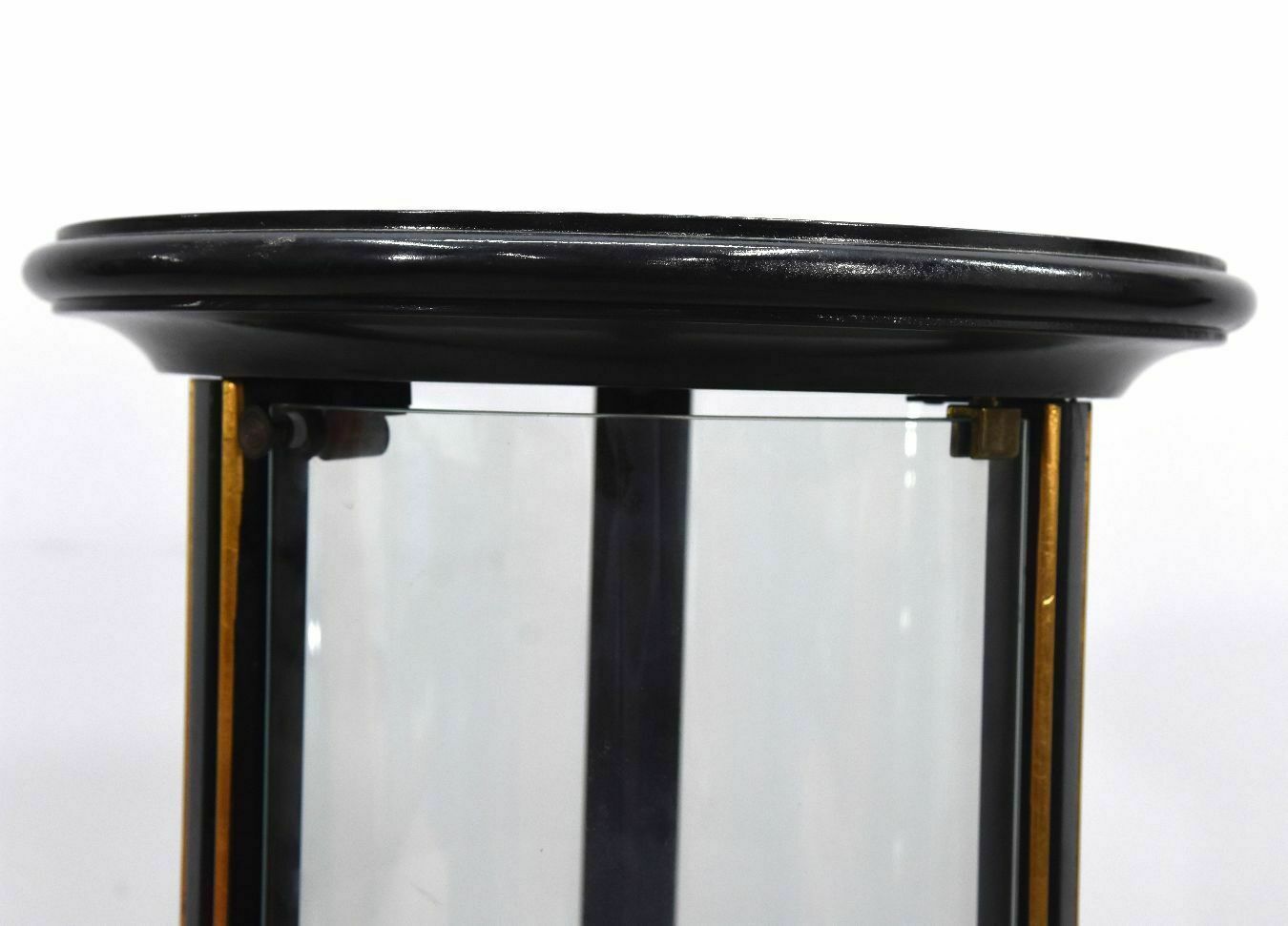 Round Lacquered Wood And Gilded Wood Store Window photo Furniture