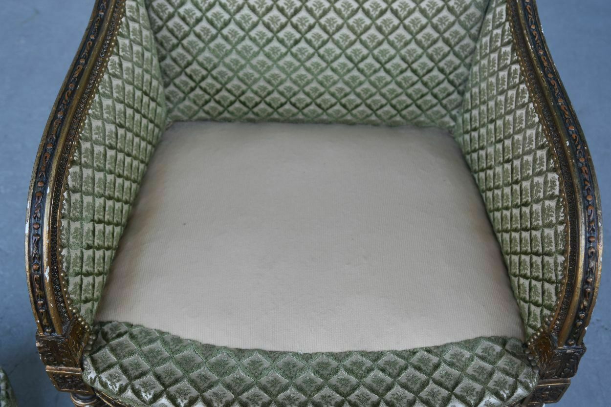 Louis XVI Style Gilded Shepherdess Armchair Late 19th Century photo buy