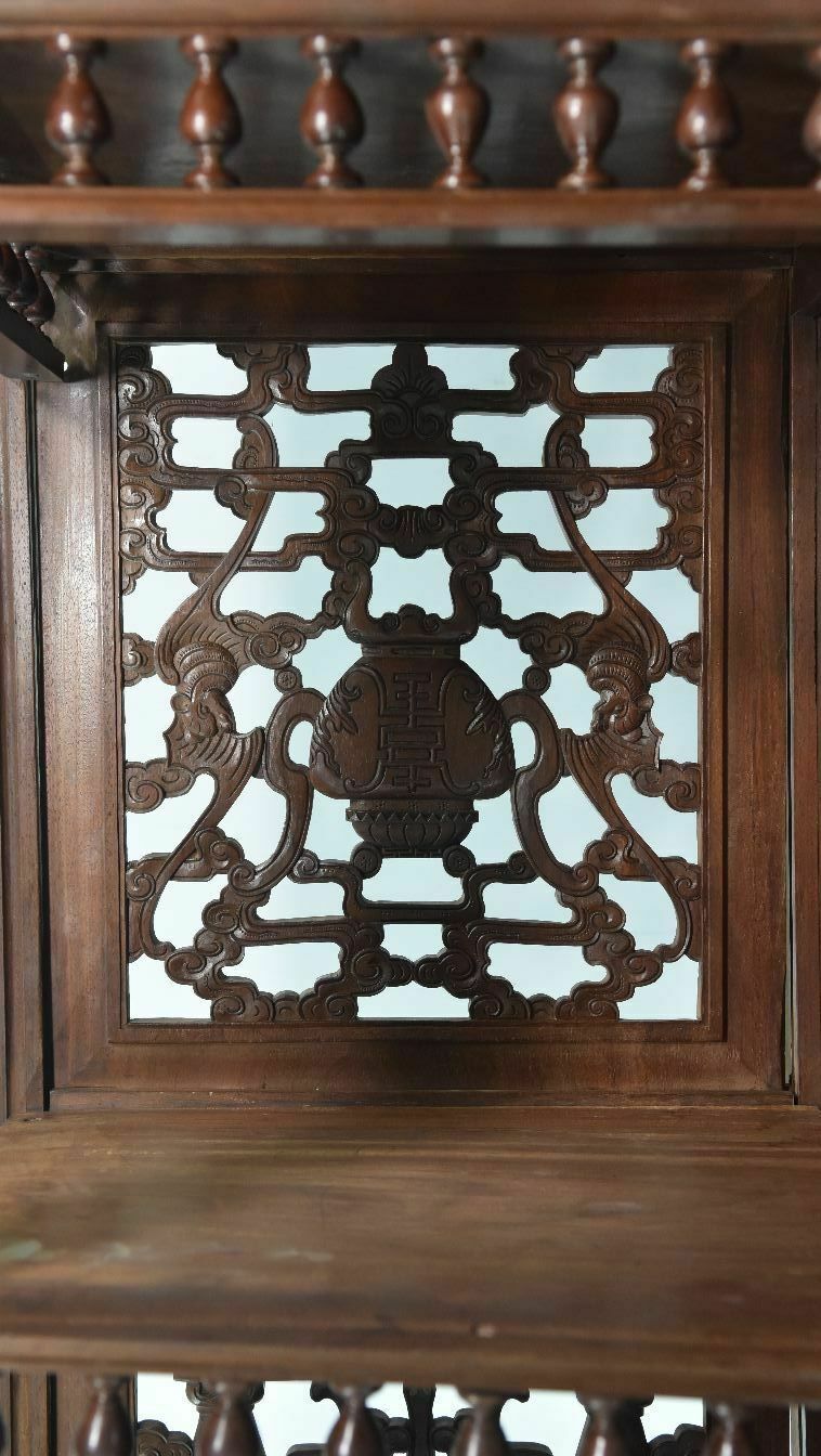 Spectacular Bahut Two Indochinese Bodies Decorated With Rosewood Dragons photo buy