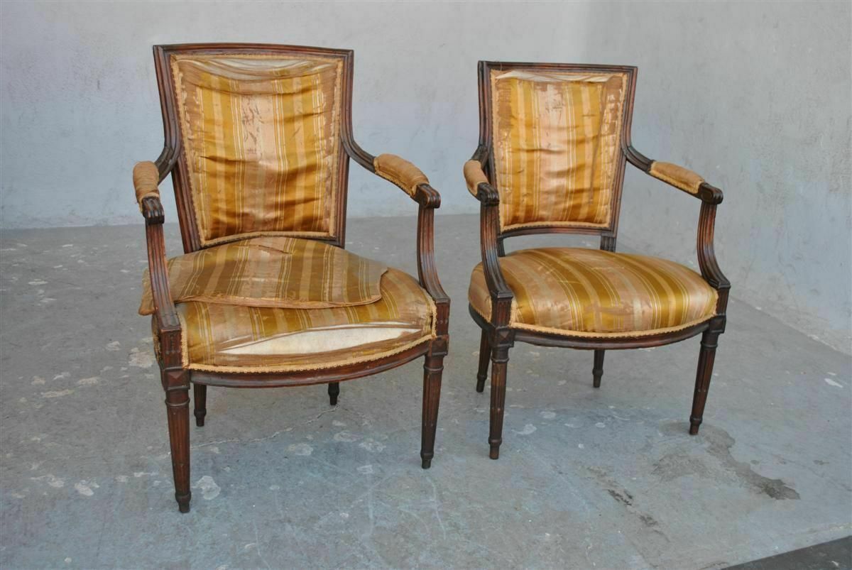 18th Century Louis XVI Style Armchairs To Restore (Set Of 3) photo Furniture