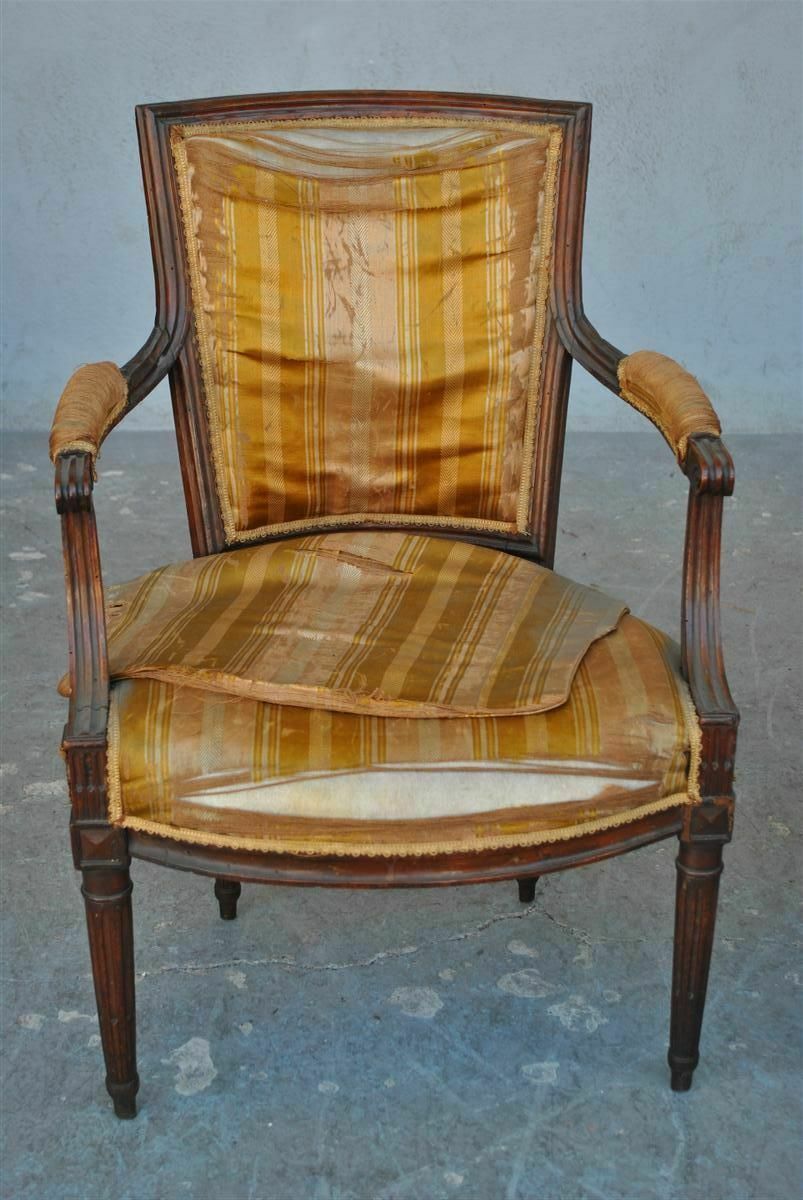 18th Century Louis XVI Style Armchairs To Restore (Set Of 3) photo buy