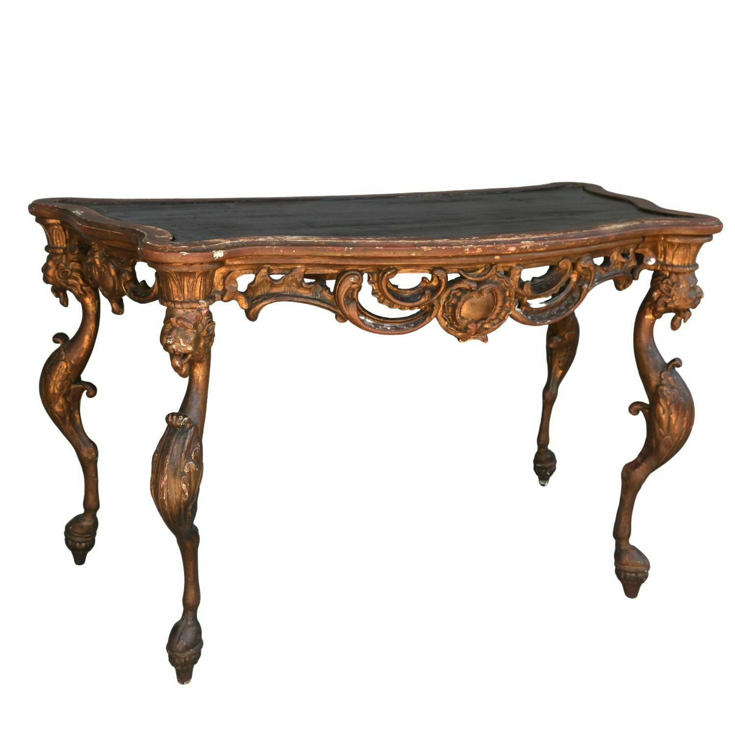 Italian Lady's Office With Gilded Wood Gargoyles Xixth photo Furniture