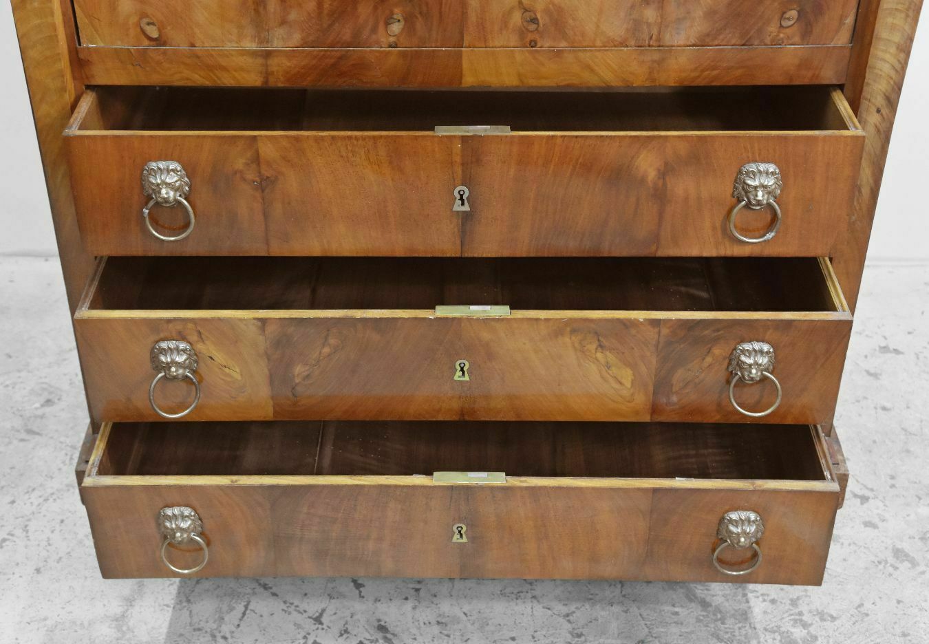 photo for sale Empire Style Flamed Mahogany Secretary From The 19th Century