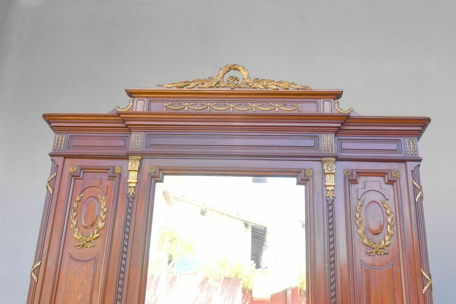 Louis XVI Style Mahogany Cabinet Gilded Bronze photo vinterior