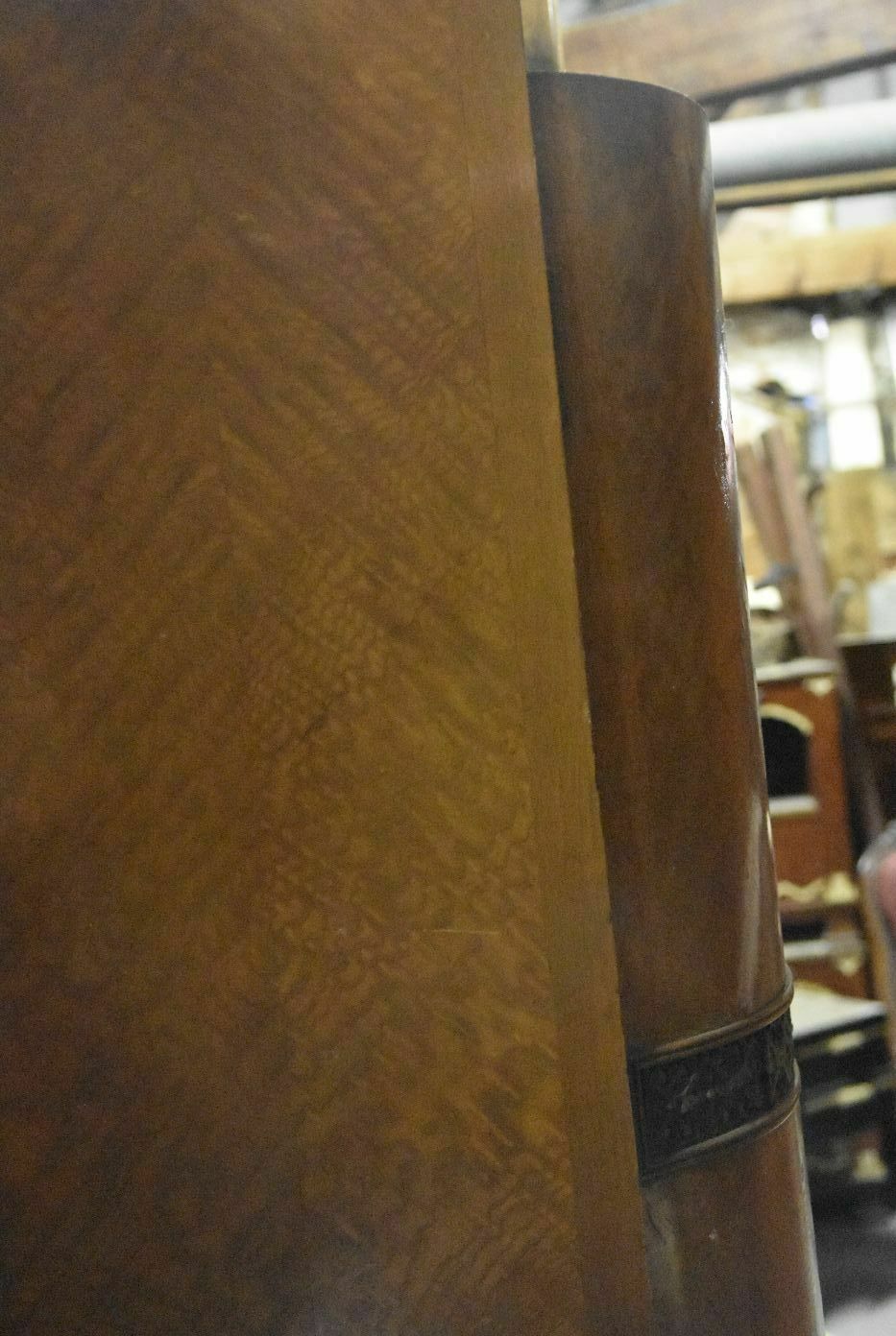 2700.0 Mirror Cabinet 1900 Art Nouveau Mahogany And Maple Burr photo