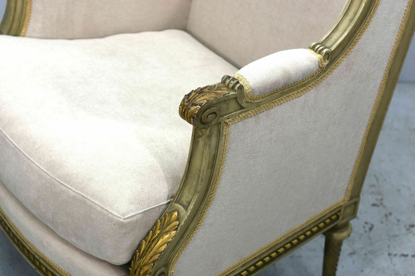 Louis XVI Style Gilded Shepherdess Armchair Late 19th Century photo 1188.0