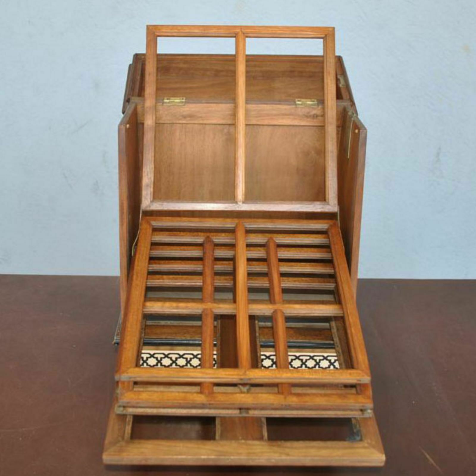 Multiple Photo Frames In Wood And Inlays, Early 20th Century, Oriental Style photo for sale