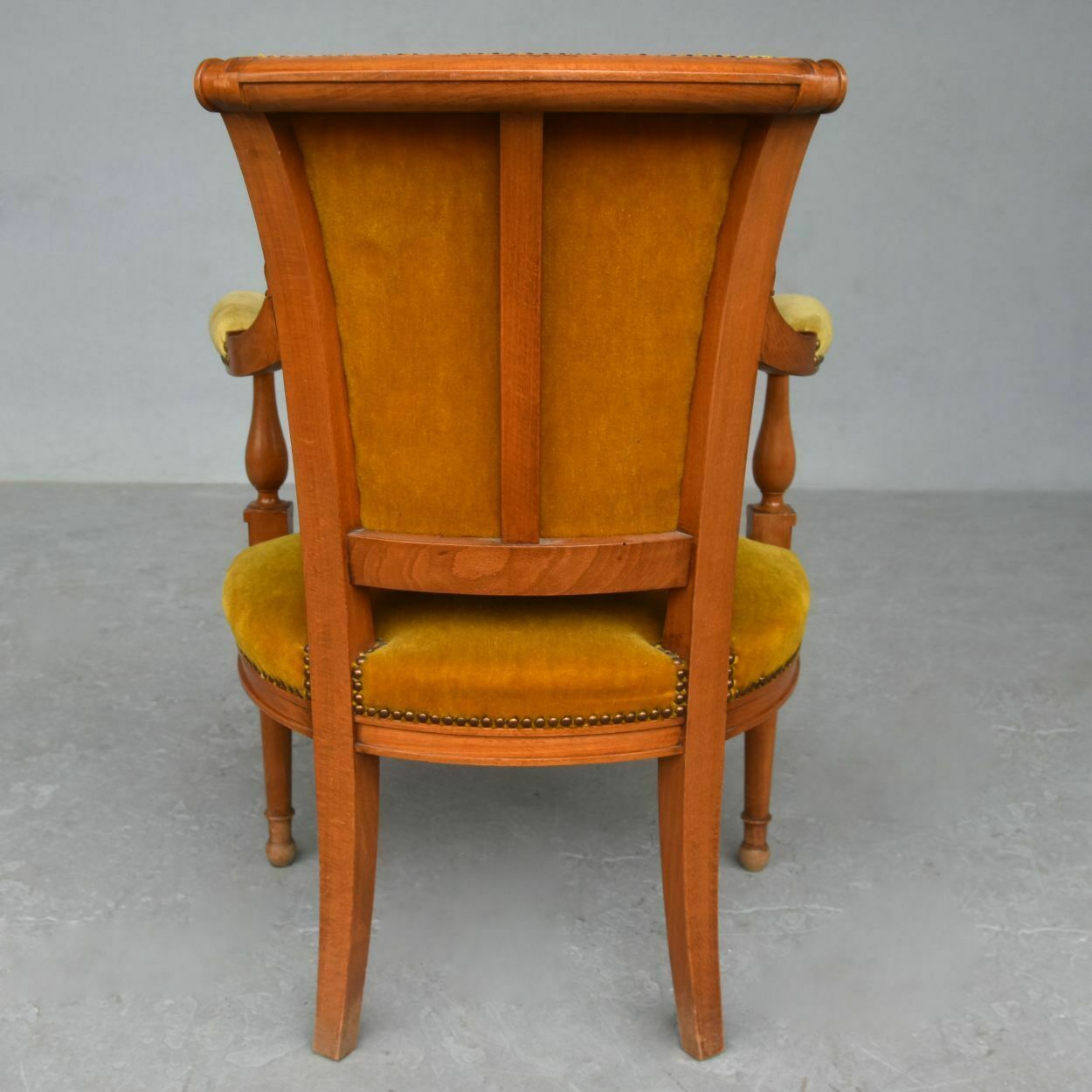 Directoire Style Armchairs In Velvet Cherry (Pair) photo buy