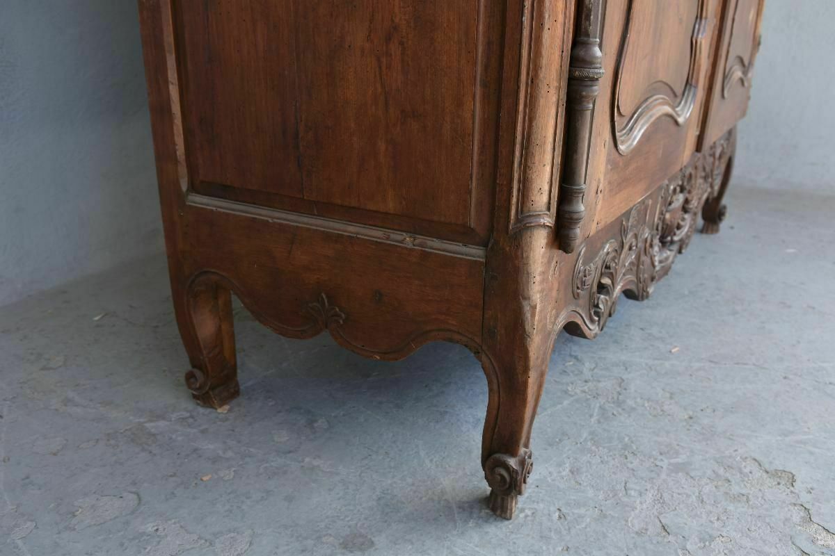 Louis XV Nîmes Wedding Wardrobe From The 18th Century In Walnut To Be Restored photo vintage