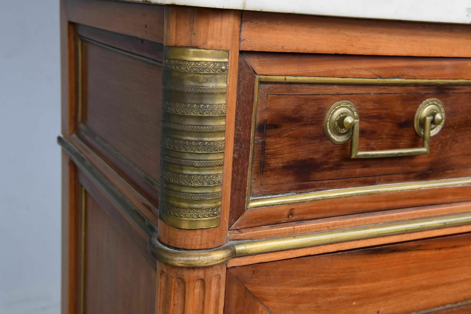 photo for sale Secretary Desk With 18th Century Mahogany Doors And Cloverleaf Locks