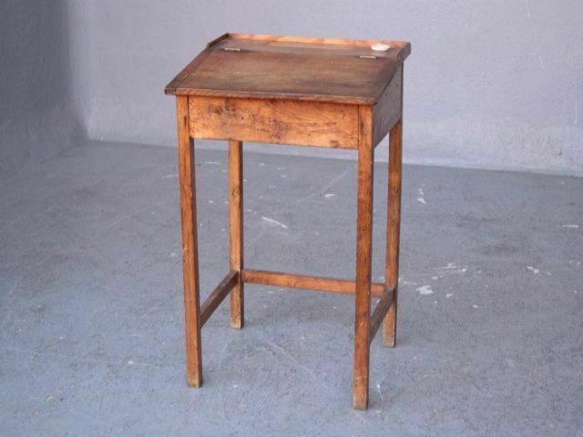 Oak School Desk From 1900, 1900s photo for sale