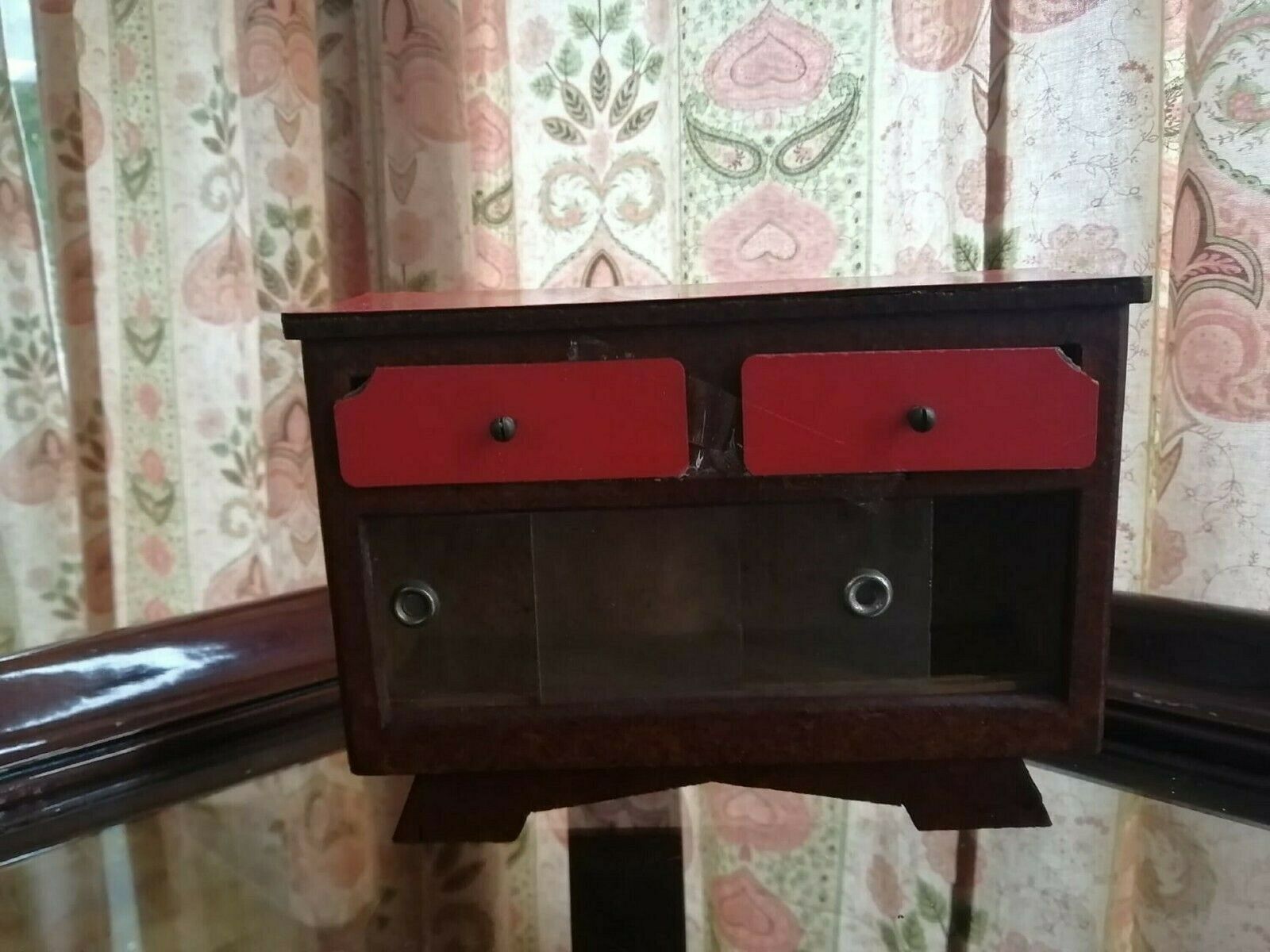 photo for sale Set Of Miniature Kitchen From The 60s. In Wood, Glass And Formica. Very Rare