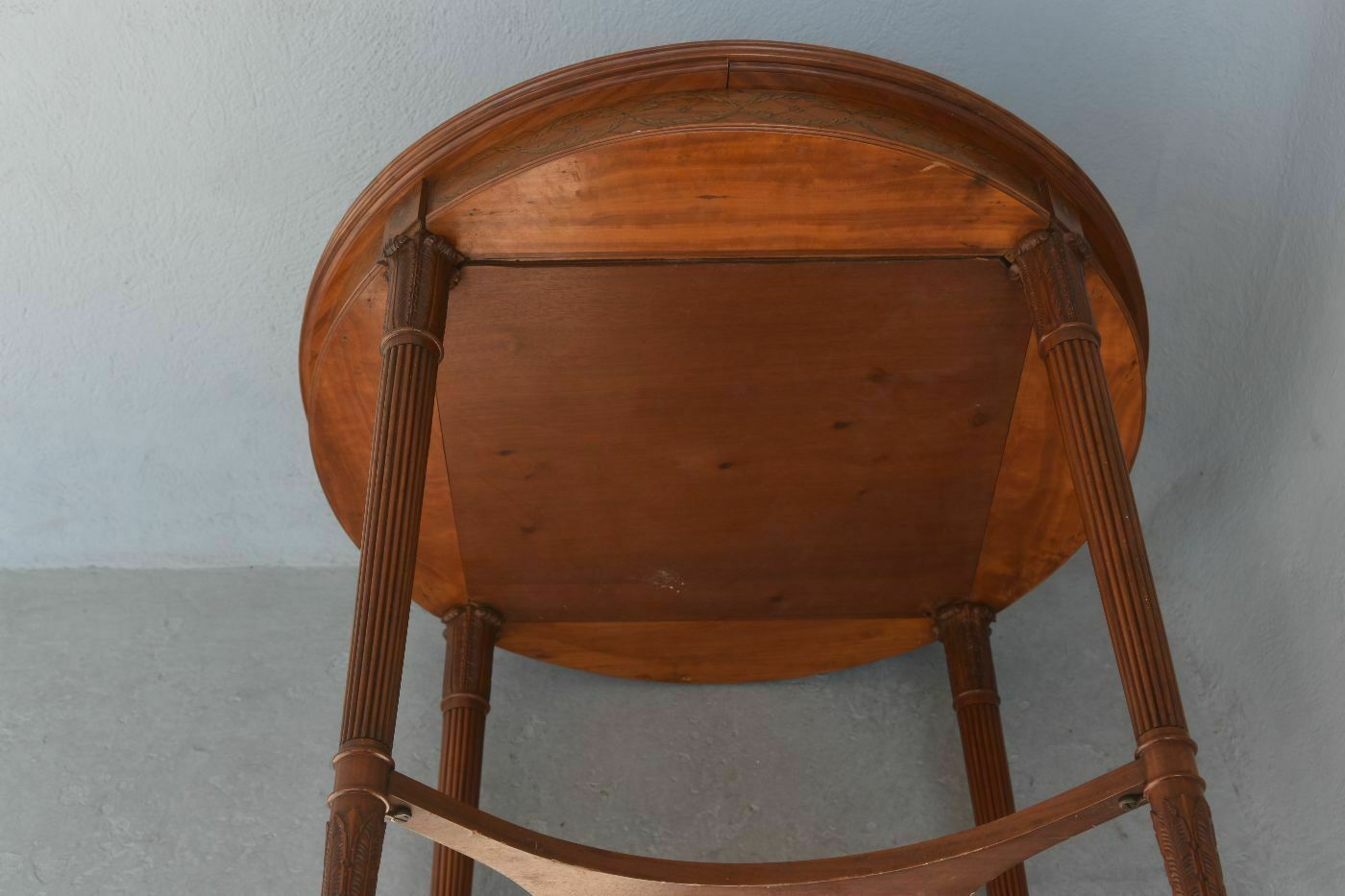 photo for sale 19th Century English Satinwood Pedestal Table