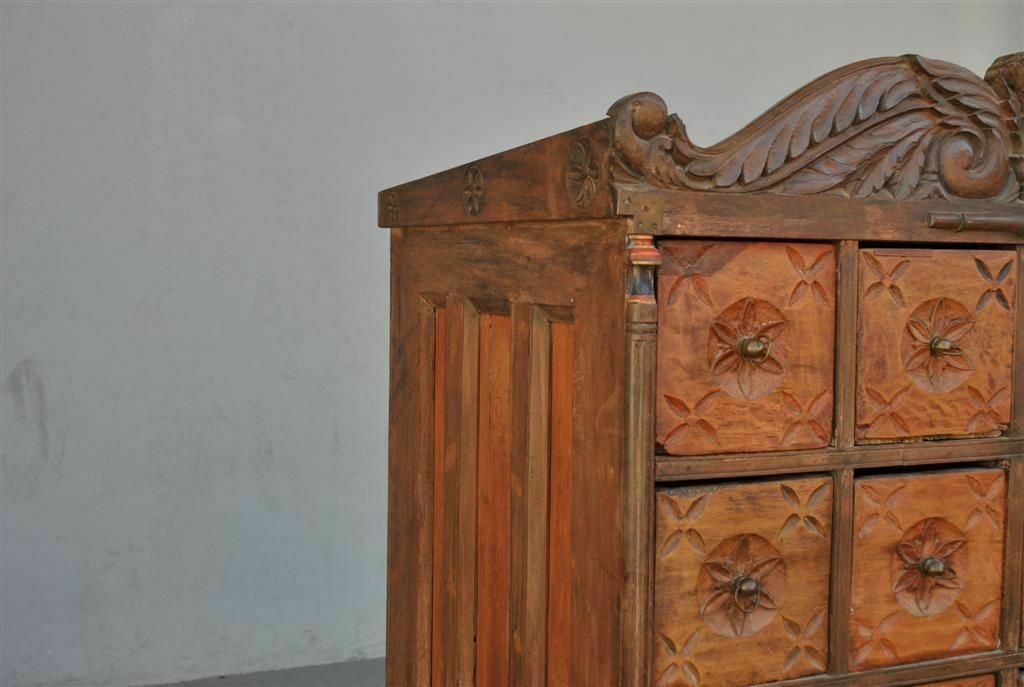 Indian Sideboard With Drawers, Oriental photo vintage