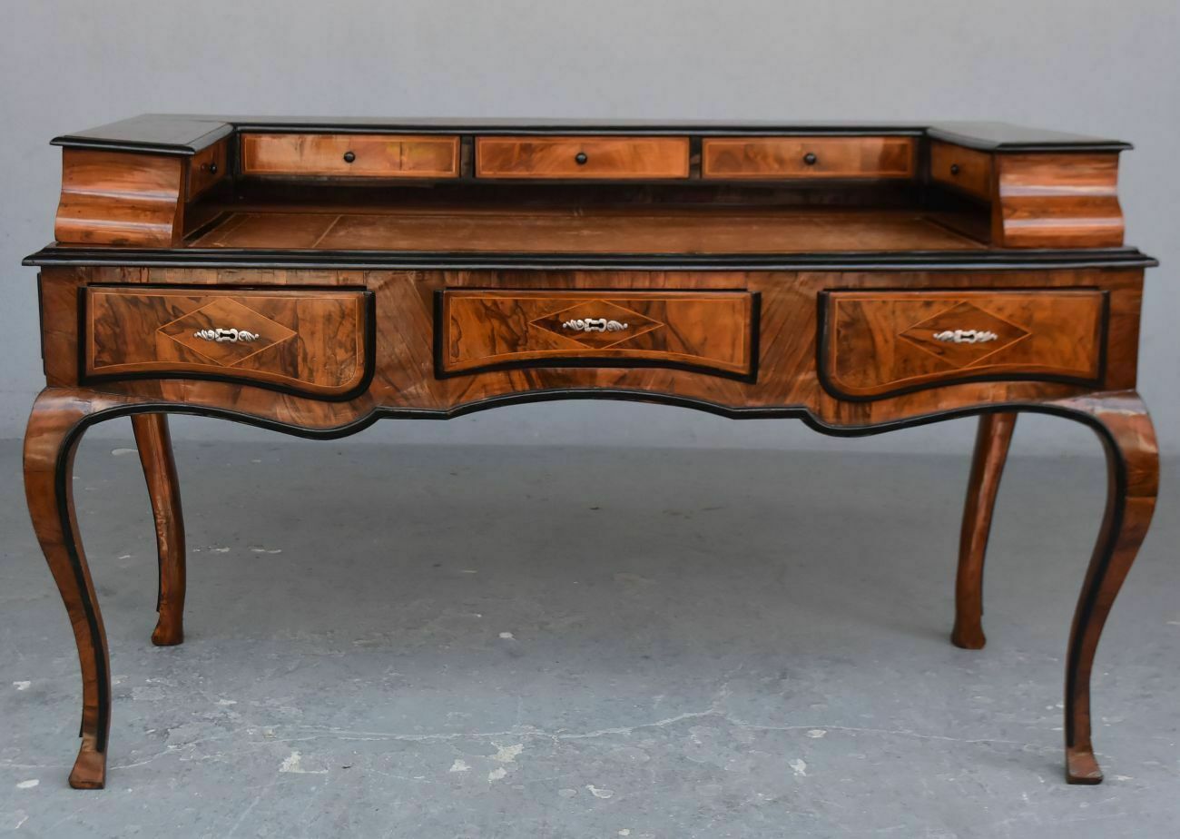 Louis XV Tiered Walnut Desk By Jf Hache, 18th Century photo furniture