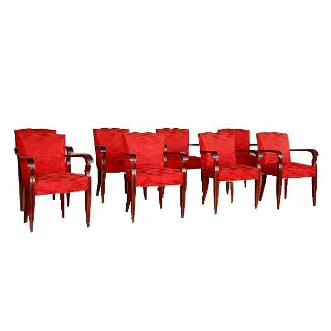 1940 Style Mahogany Armchairs (Set Of 8)