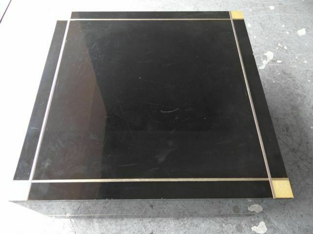 Designer Black Lacquer And Talossel End Table photo Furniture