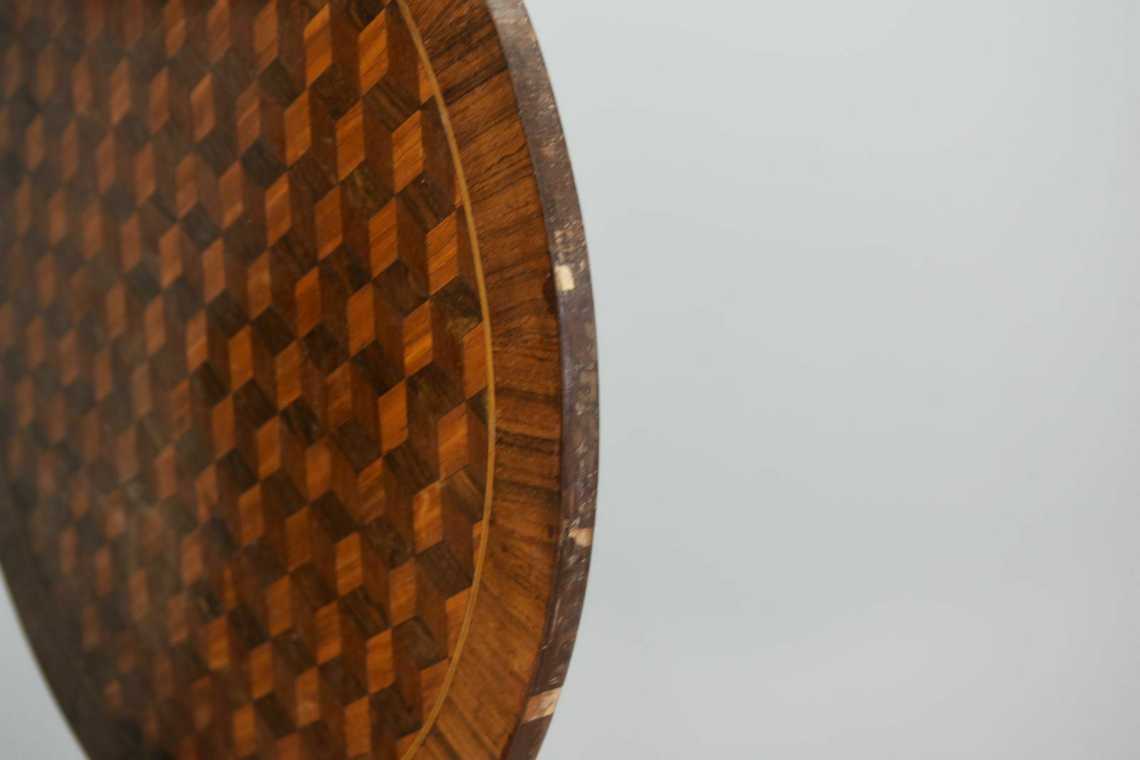 photo furniture Bouillotte Table With Removable Louis XVI Style Inlaid Top