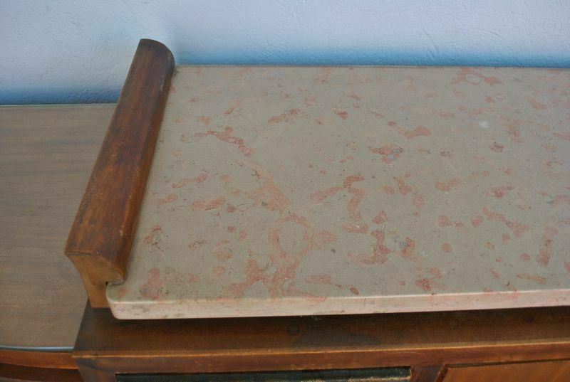 photo buy Sideboard 1940s Rosewood Top Travertine églomisé Glass