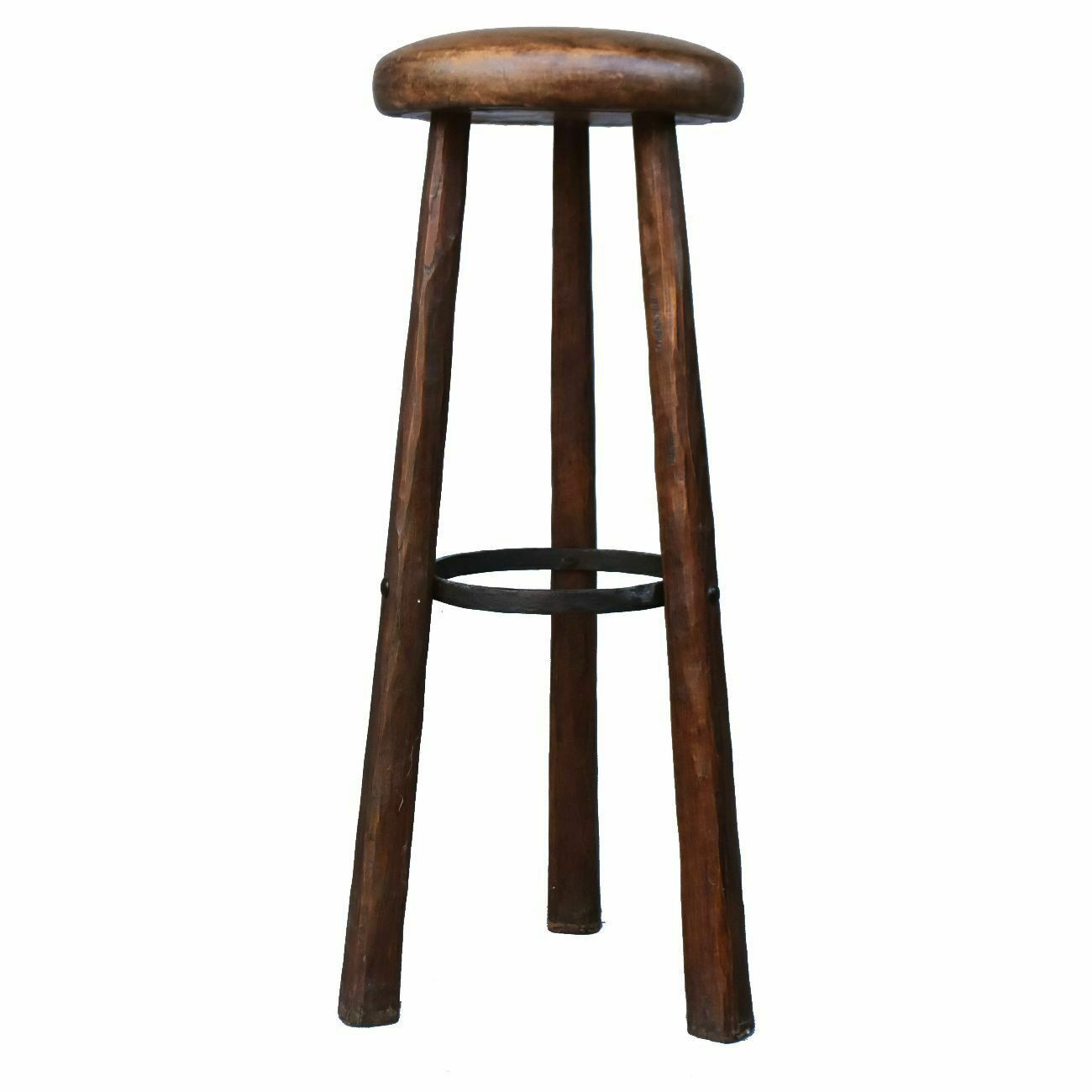 Bar Stool 1940 On Top Leather, 1940s