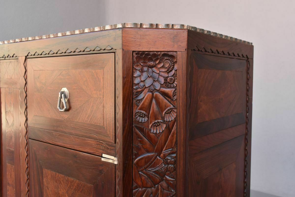 Art Deco Door Sideboard 1925 Rosewood In The Spirit Of Dominique photo vintage
