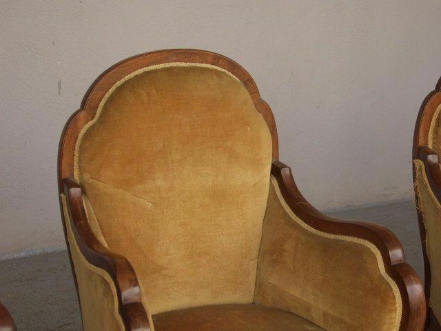 photo for sale 1920 Walnut Armchair (Set Of 4)