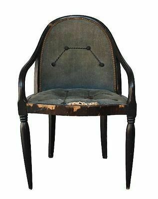 1930 Art Deco Armchair In Blackened Wood
