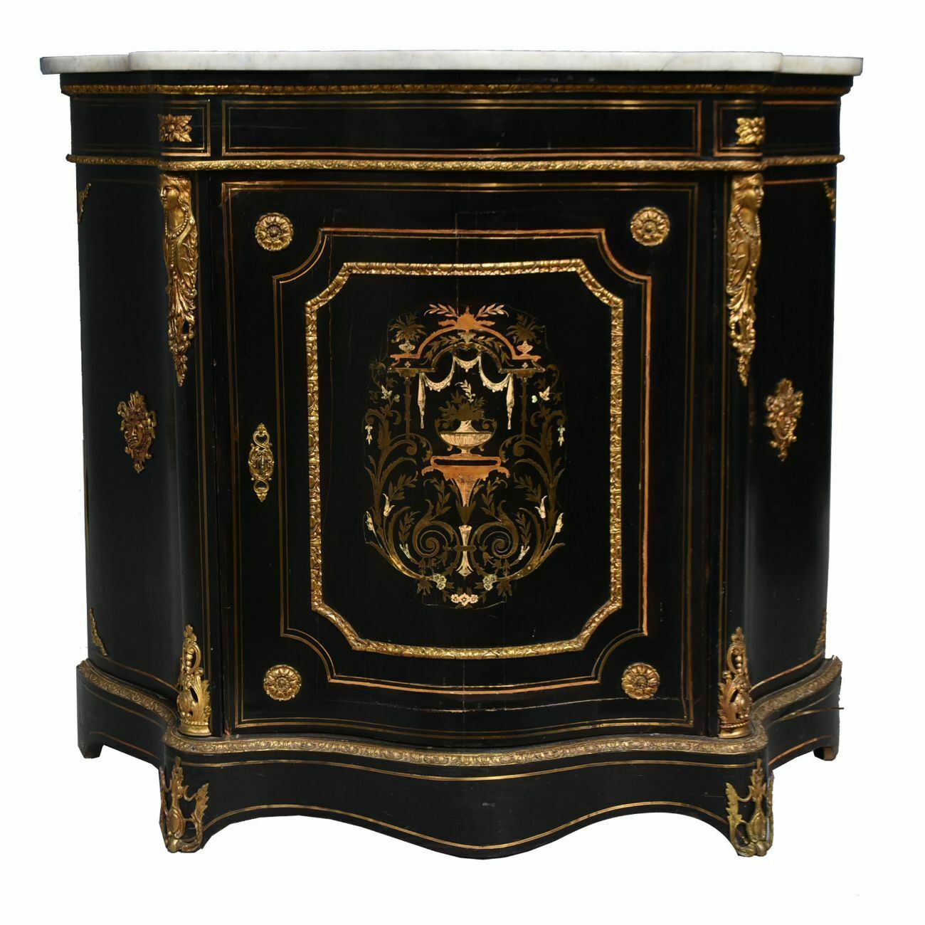 Bahut Napoleon III Marqueterie Boulle   Golden Bronze Register 19th