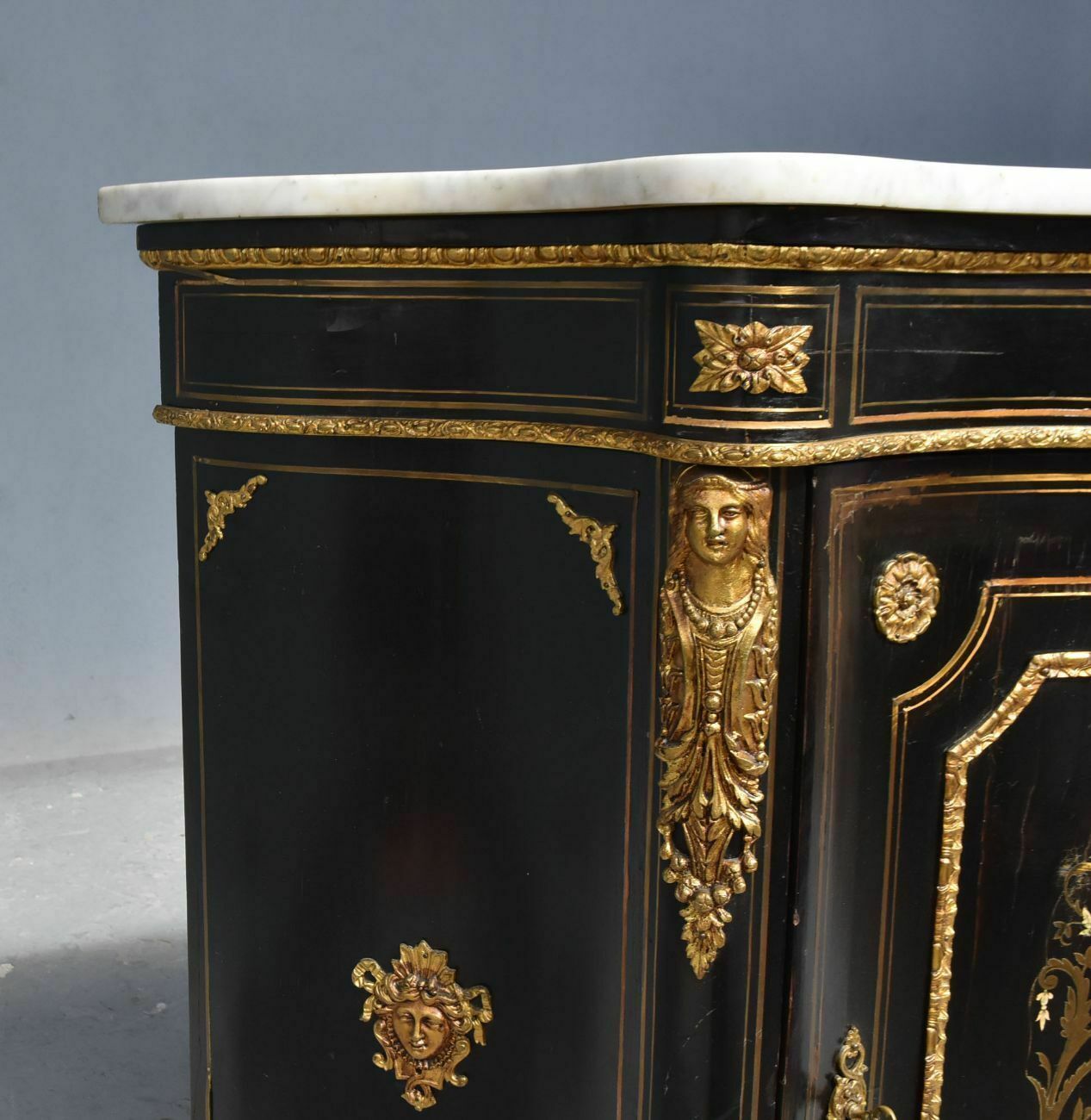 Bahut Napoleon III Marqueterie Boulle   Golden Bronze Register 19th photo Furniture