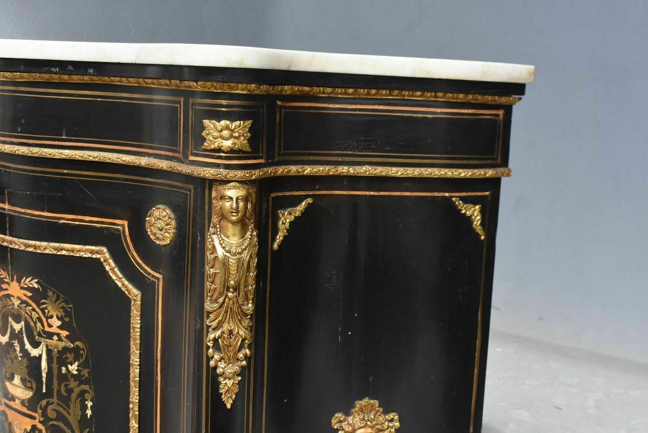 photo furniture Bahut Napoleon III Marqueterie Boulle   Golden Bronze Register 19th