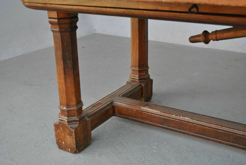 photo furniture Gothic Style Walnut Dining Table