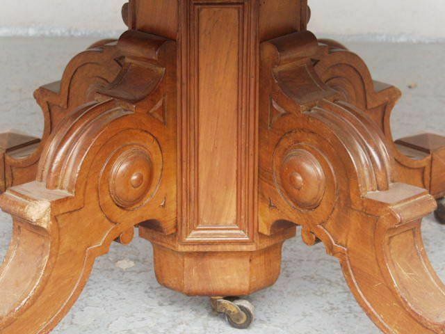 Pedestal Table Or Large Oval Table Restoration In Blond Walnut 19th Century photo 4797.0