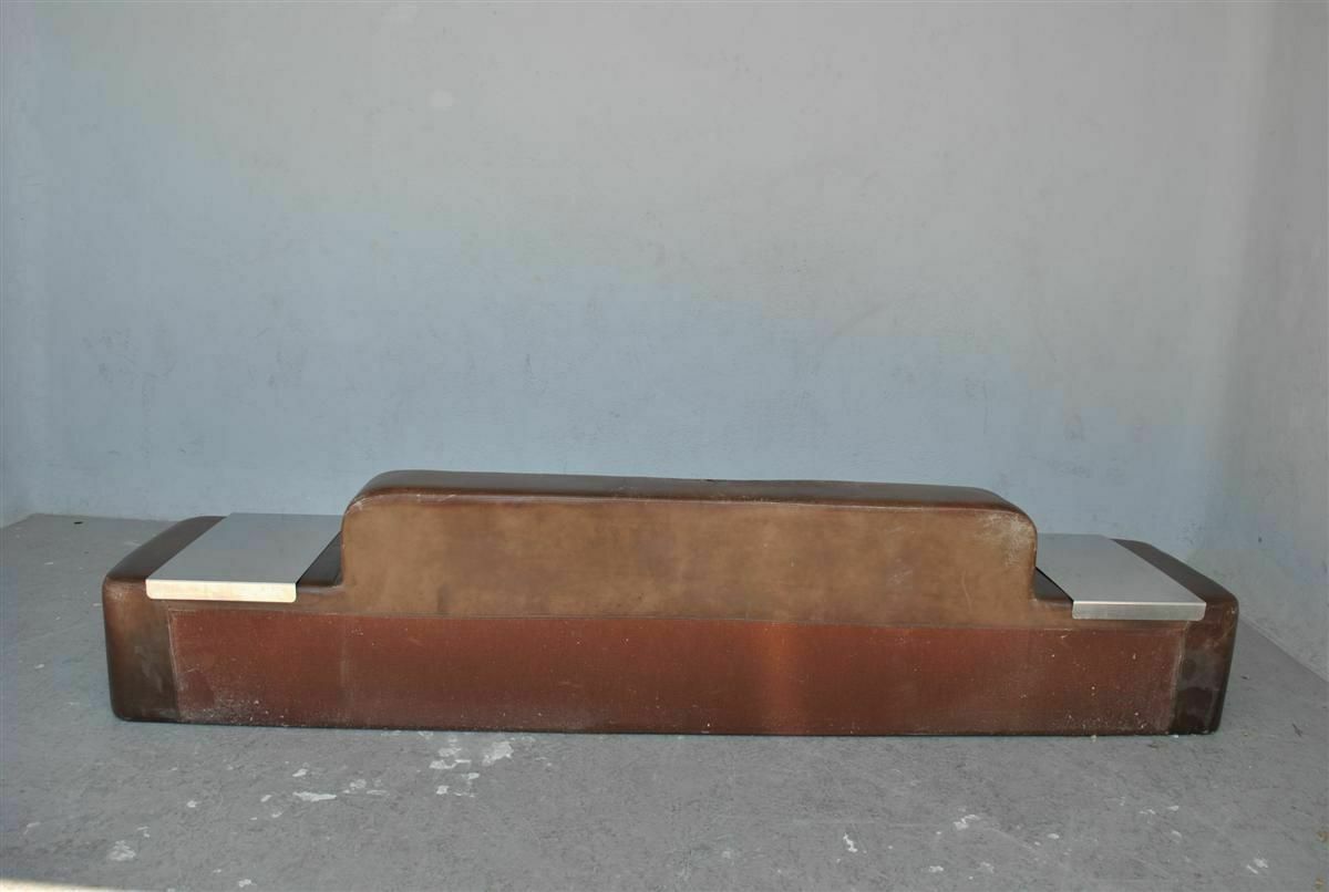 Leather Headboard With Integrated Nightstands 1970s photo Furniture