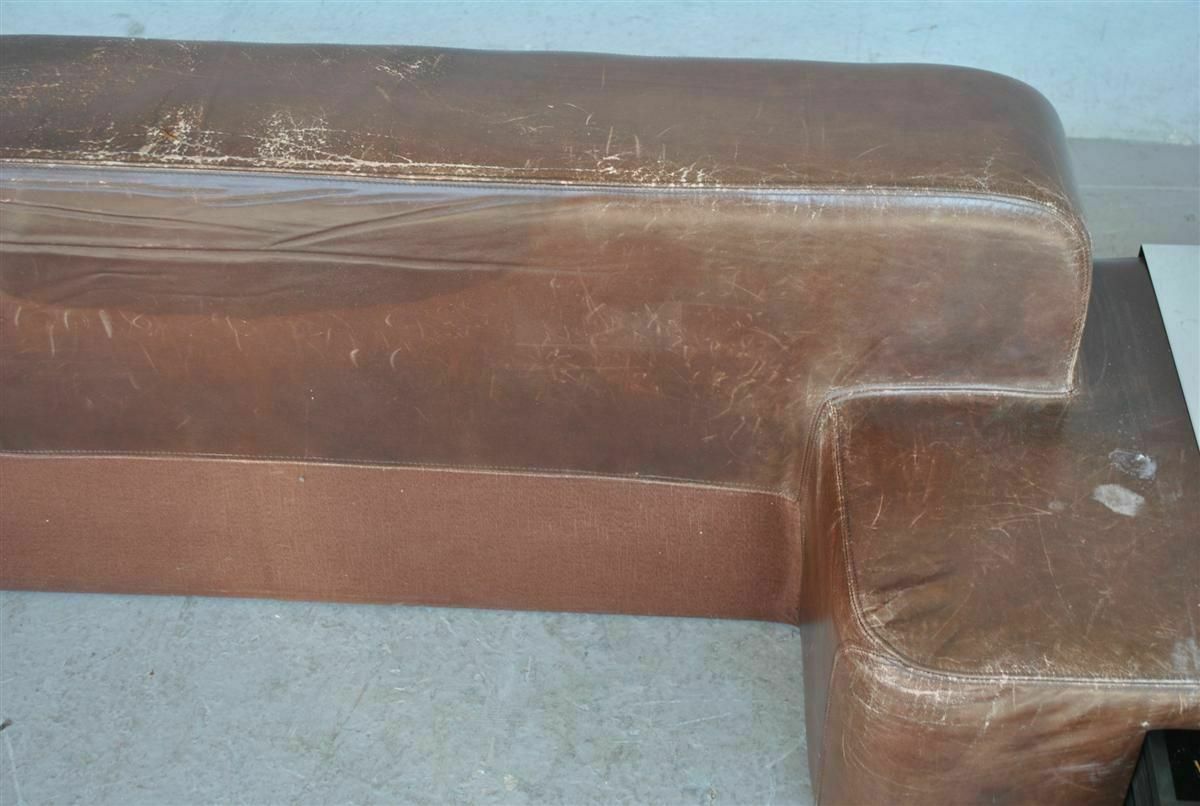 Leather Headboard With Integrated Nightstands 1970s photo vinterior