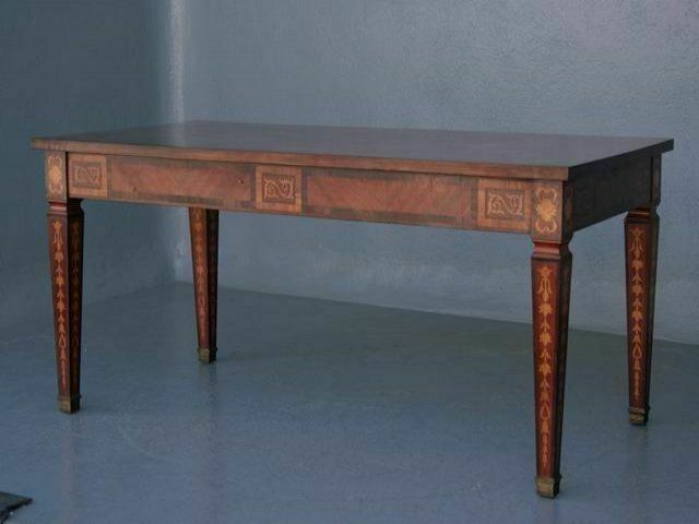 Italian Style Inlaid Office Table photo furniture