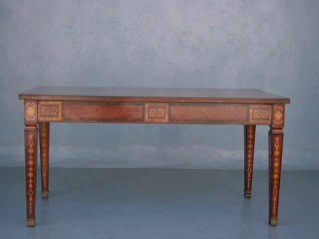 Italian Style Inlaid Office Table photo for sale