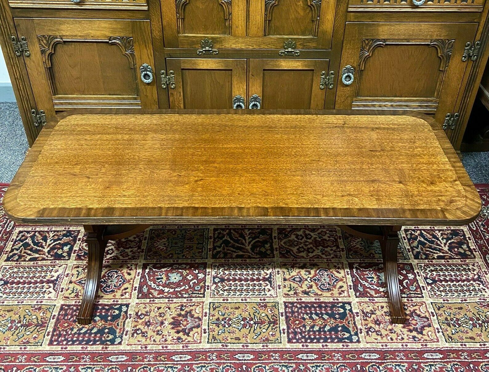 Vintage Mid Century Coffee Table / Regency Style Sheraton Revival / Free Delivery photo vinterior
