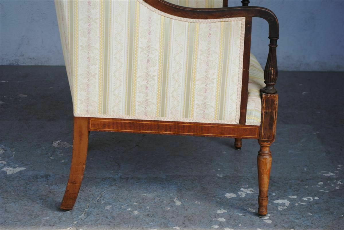 photo for sale 19th Century English Style Mahogany Shepherdess Armchairs (Pair)