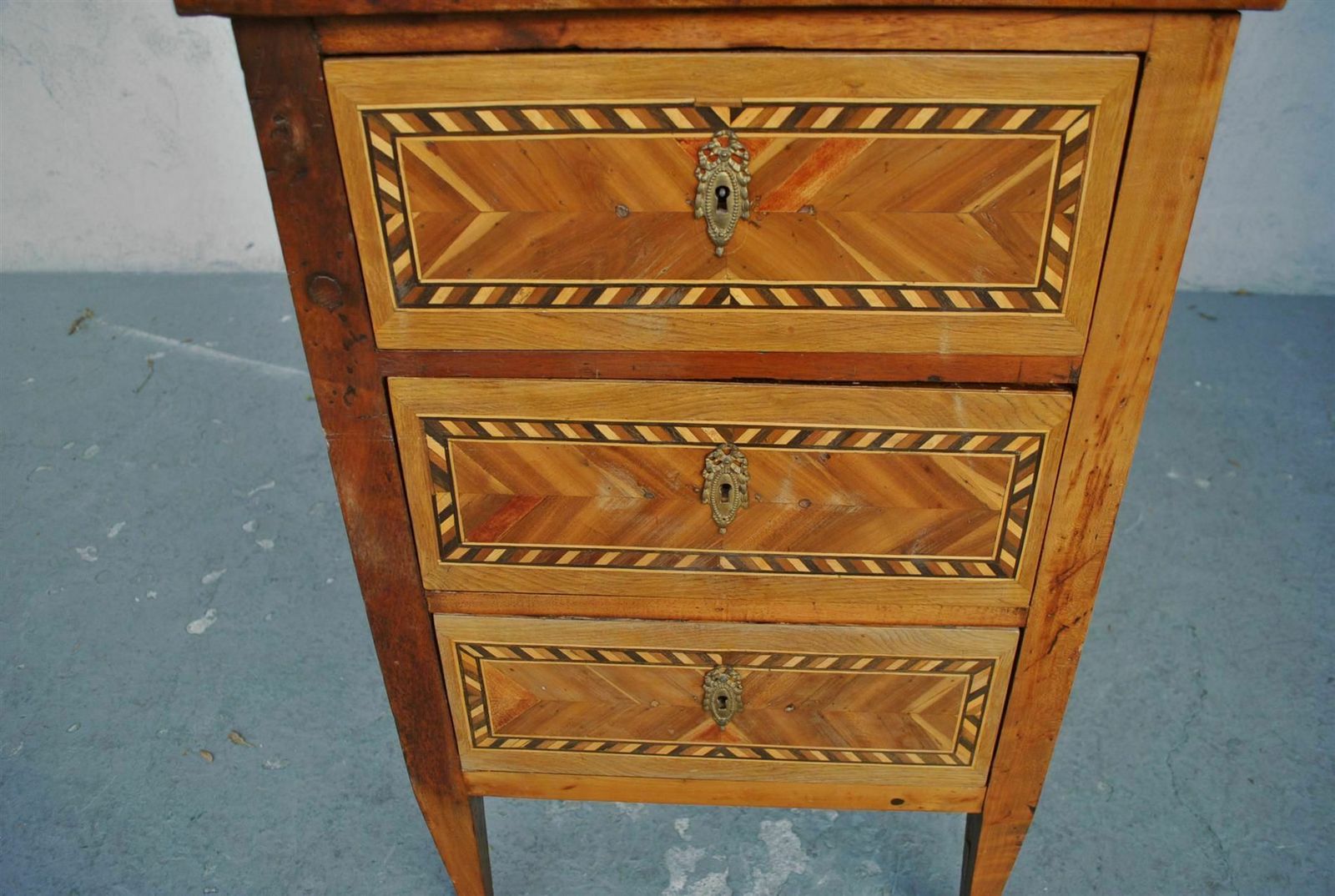 Italian Fruit Wood Chest Of Drawers photo vintage