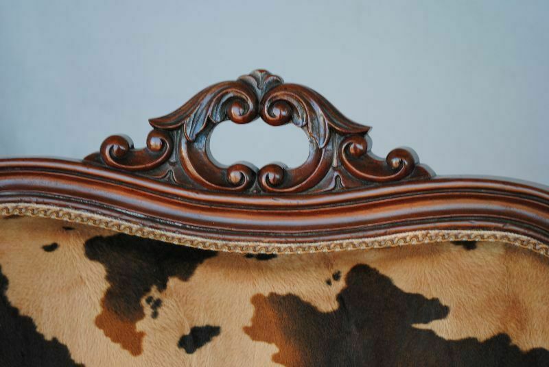 Napoleon III Period Armchairs Mahogany Spotted Velvet photo buy